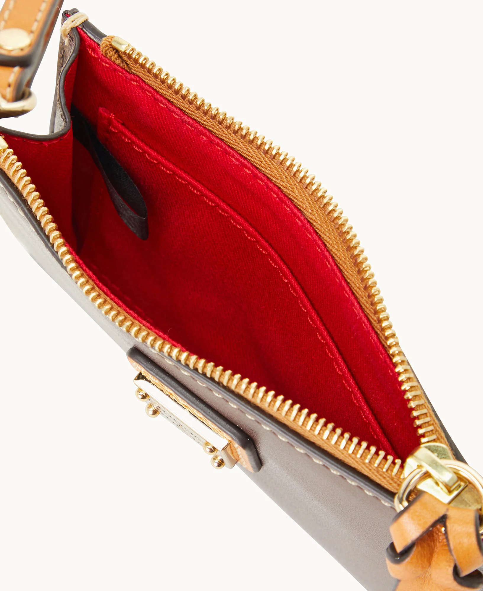 Wexford Leather Zip Top Card Case Wristlet - Image 3