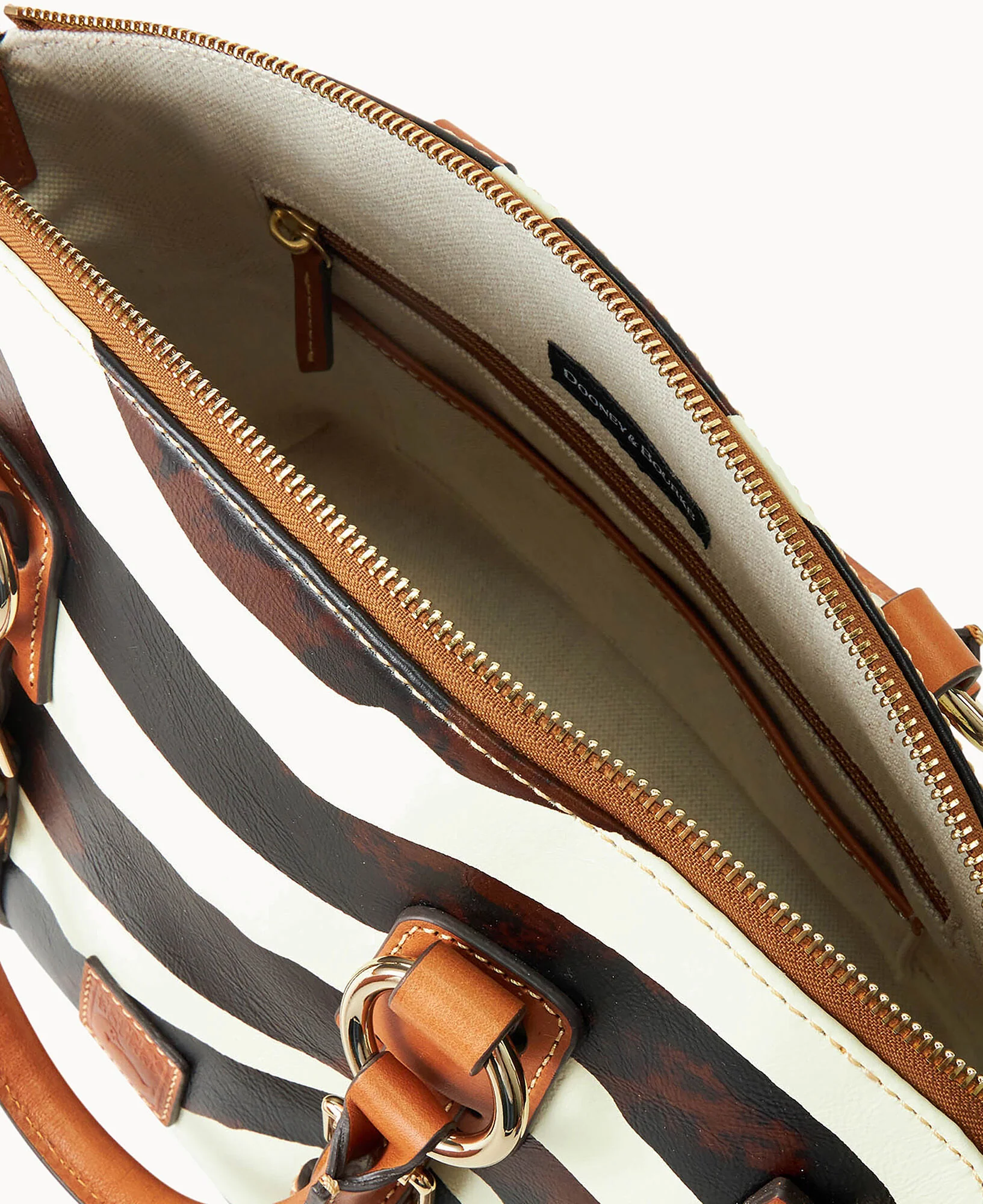 Zebra Leather Bristol Satchel - Image 3