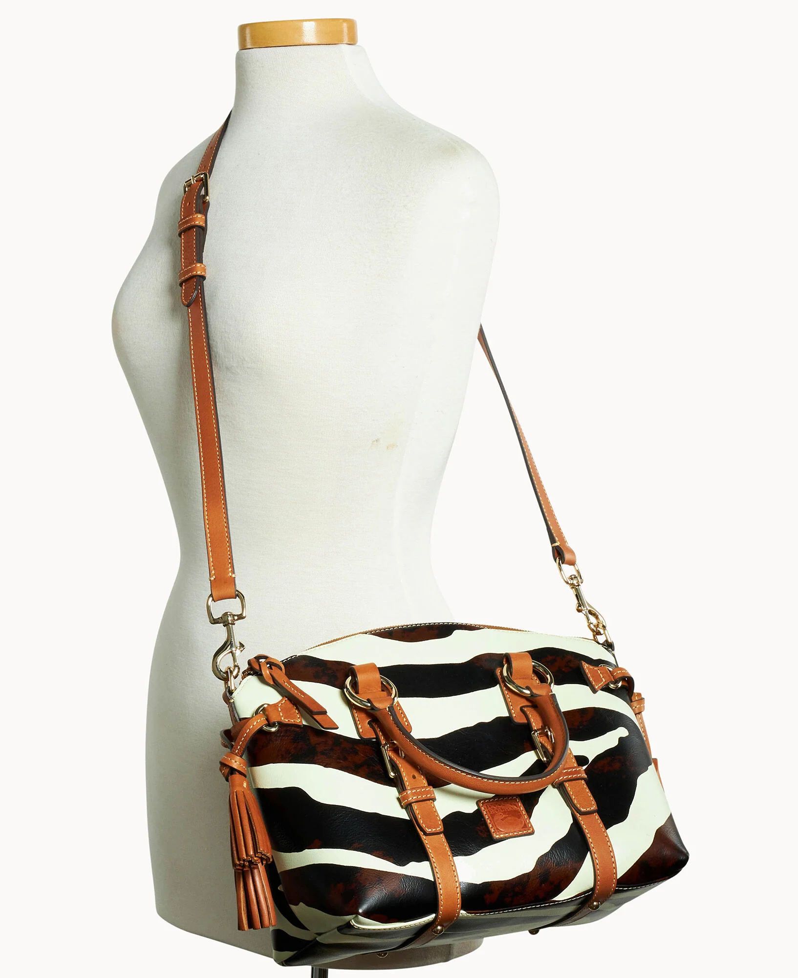 Zebra Leather Bristol Satchel - Image 5