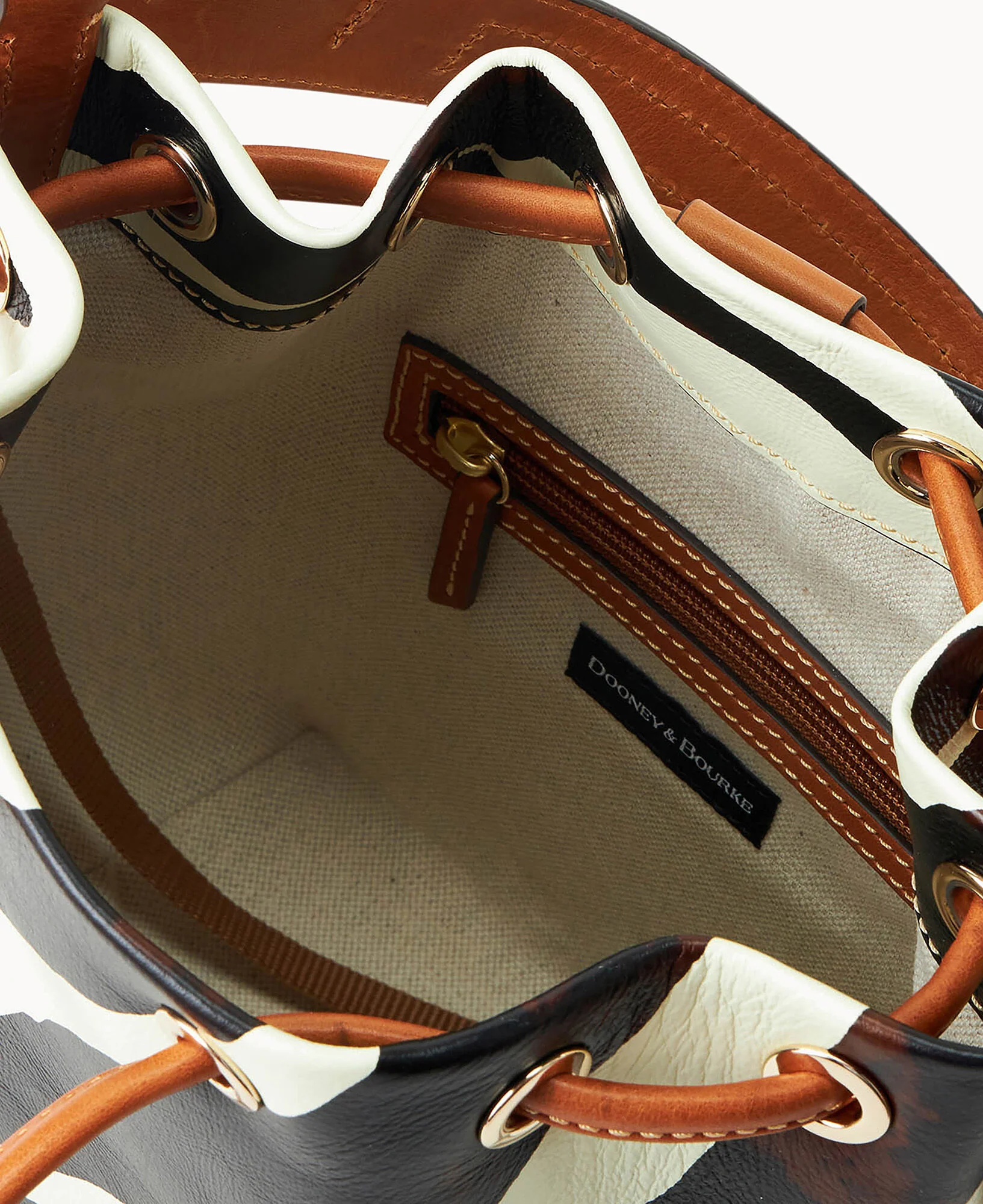 Zebra Leather Small Drawstring - Image 3